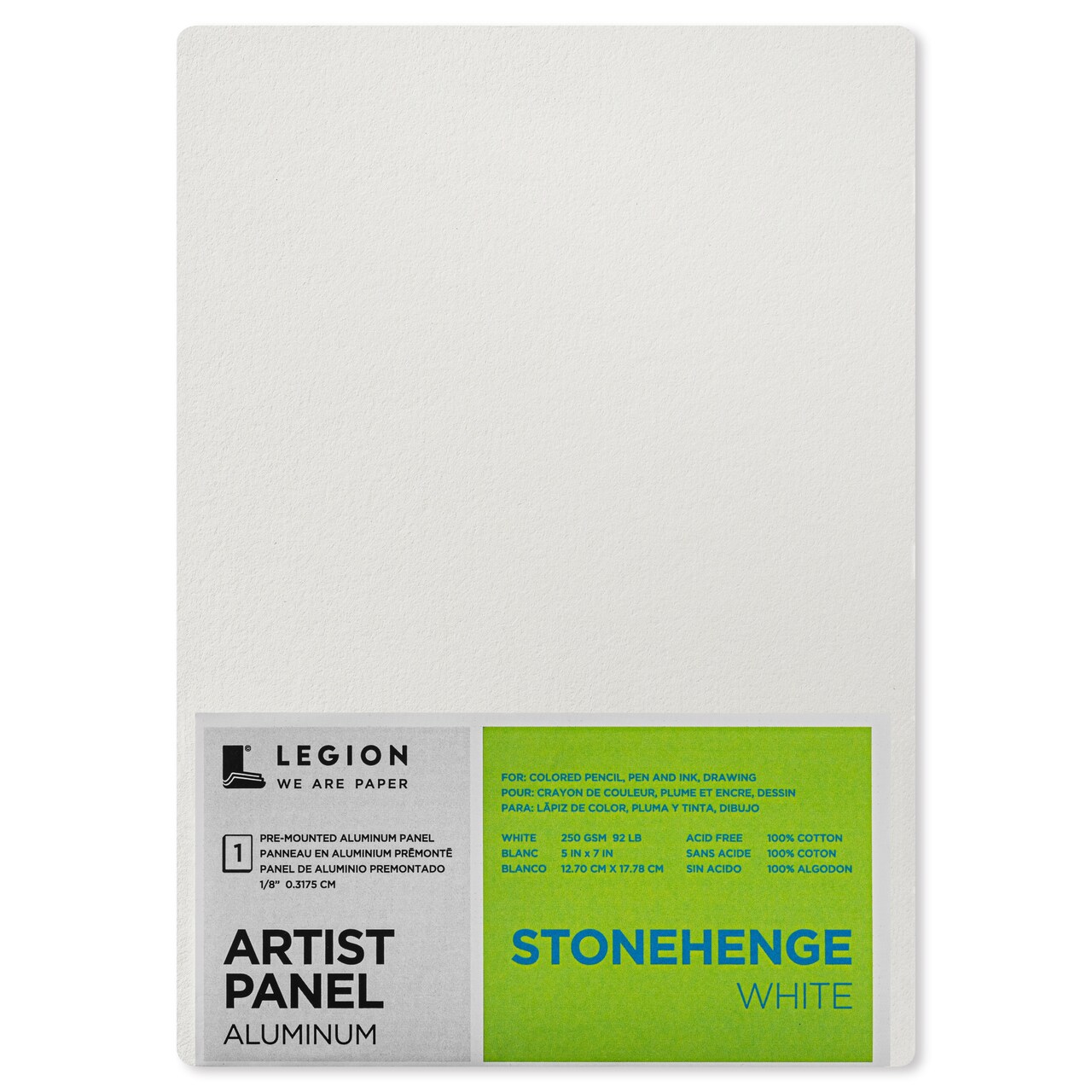 Stonehenge Pre-Mounted Aluminum Artist Panel 5"X7"-For Dry Media